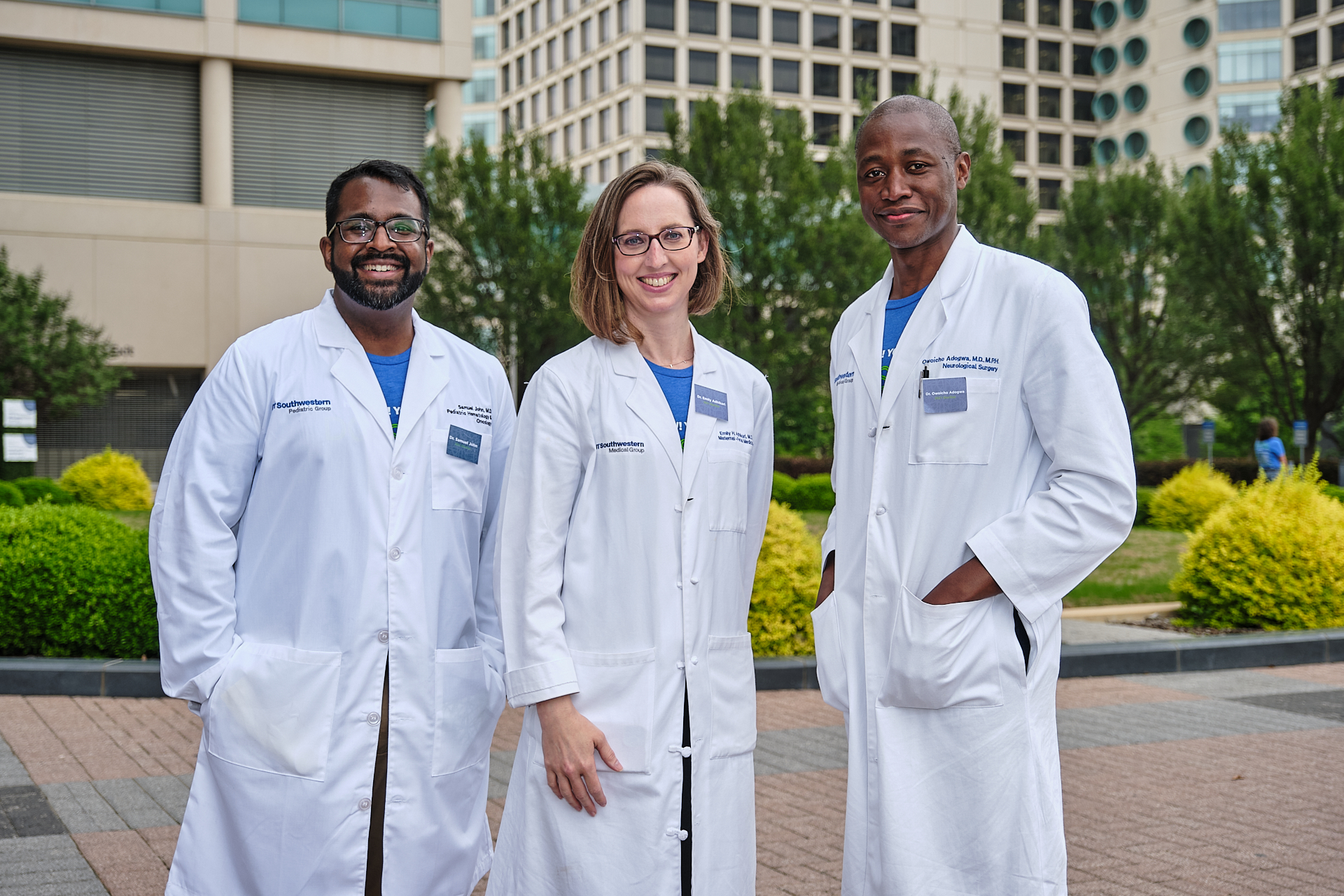 Pictured on the campus of UT Southwestern are the 2021 DocStars. These researchers have been awarded The Cary Council's Early-stage Research Grants.