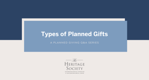 Types of Planned Gifts text image