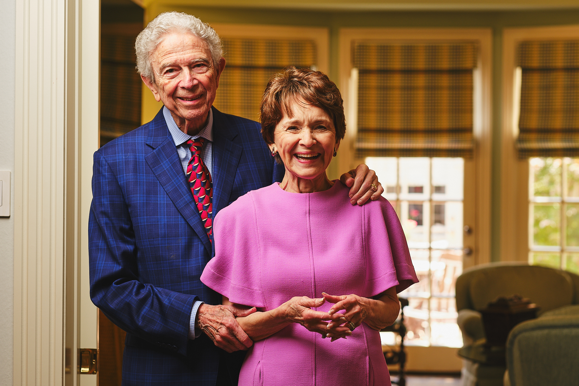 Mary Stewart and Jim Ramsey photographed in their home. They aim to help elderly populations receive the best palliative care possible.