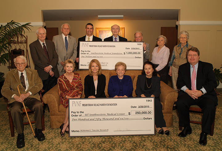 Presbyterian Village North Foundation Donates to Alzheimer's Research