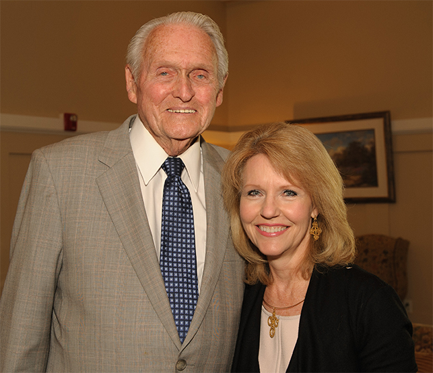 Dr. Joseph Garland Roach, Jr. and Kathleen Gibson posing for a picture in 2015.