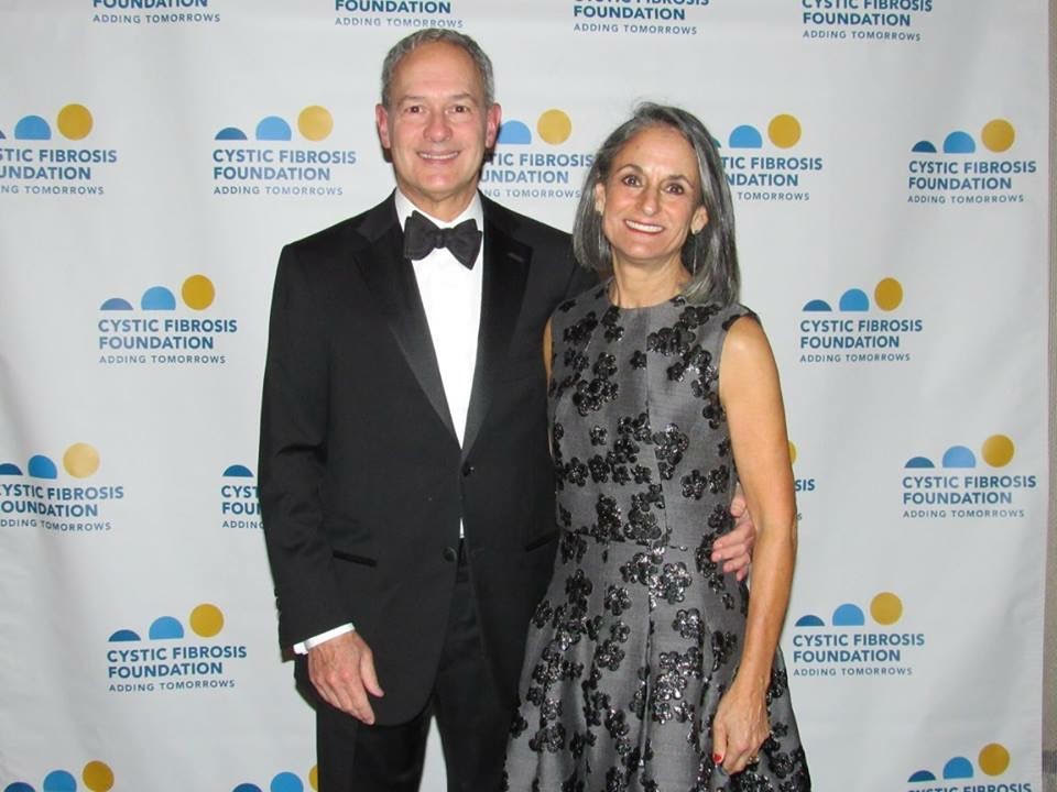 Dr. Rosenblatt and his wife Barbara at a Cystic Fibrosis Foundation event discussing pulmonary disease.