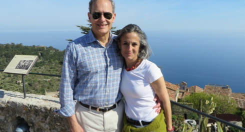 Pulmonary Disease expert, Dr. Randall Rosenblatt posing with his wife, Barbara, in France.