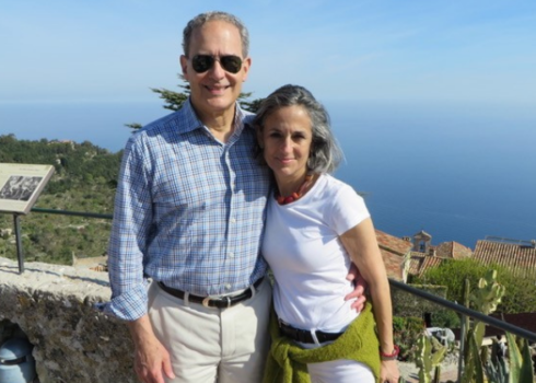 Pulmonary Disease expert, Dr. Randall Rosenblatt posing with his wife, Barbara, in France.
