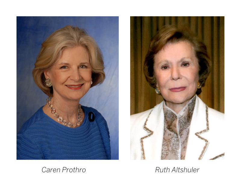 Trustees of Southwestern Medical Foundation, Caren Prothro and Ruth Altshuler, helped establish the DFW chapter of the Albert Schweitzer Fellowship.