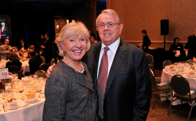 Dr. Rolf Haberecht and his wife Ute Haberecht posing for a photo at a Foundation event.